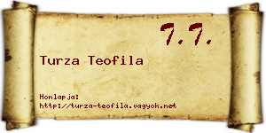 Turza Teofila névjegykártya